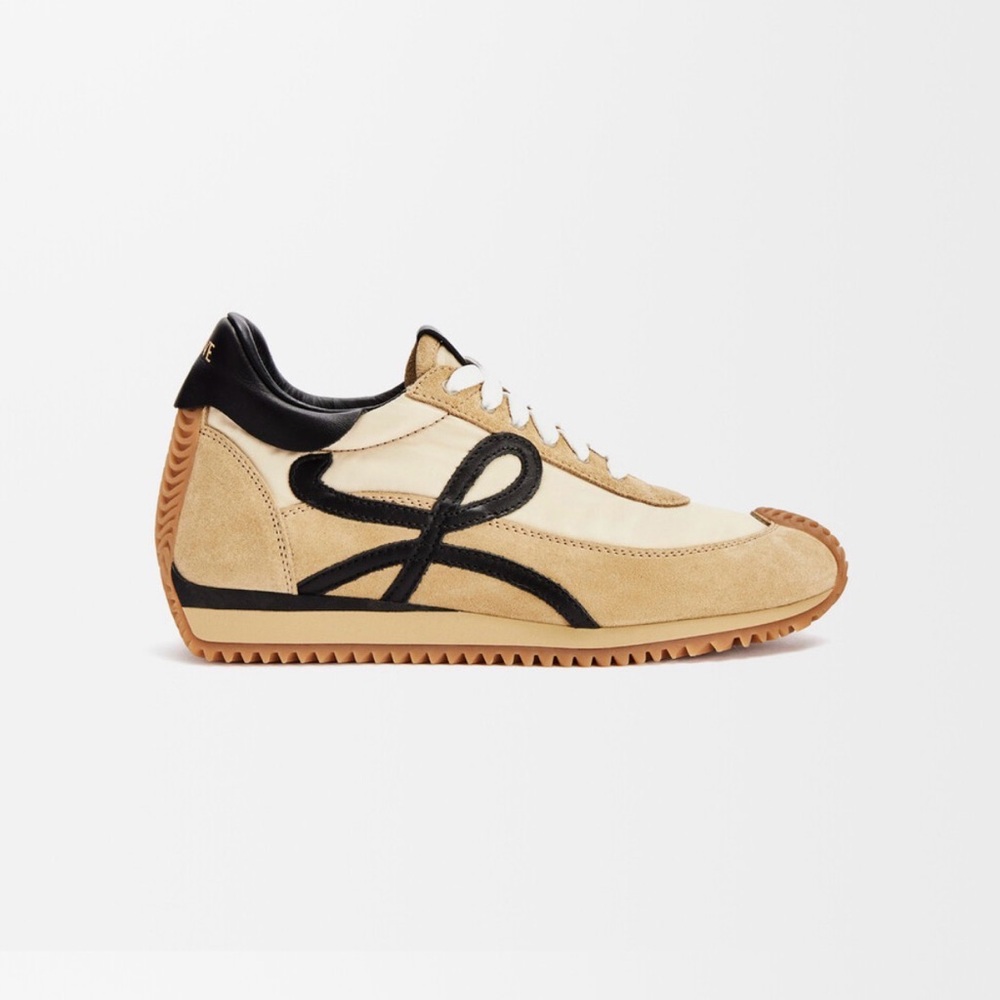 Loewe Flow Sneakers Beige Black Suede – EU 37